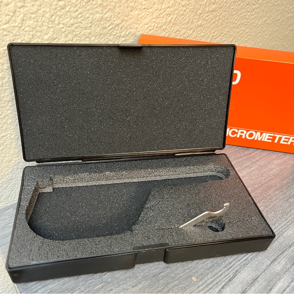 Mitutoyo Black Micrometer Case - Protective Storage Box Only, model 122-125-10